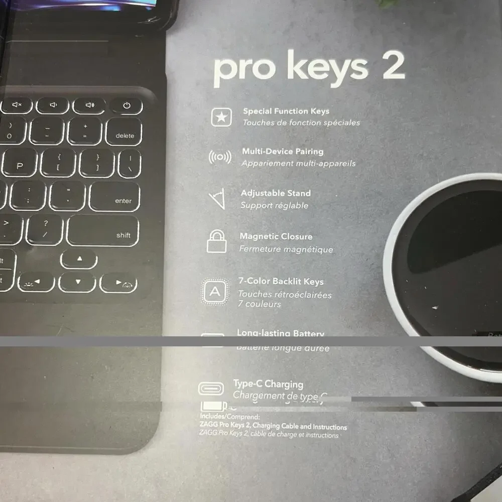 Zagg Pro Keys 2 for 2024 iPad Pro 11-inch M4 Tablet Black - New / Open Box